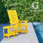 GREENVINES Outdoor Rocking Chairs | Set of 4 | Porch Rocker | HDPE Plastic | - Image 6
