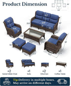 HILLGA Luxury High Back Patio Furniture Set - Image 2