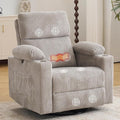 Rocking Chair Nursery with Adjustable Armrests, Electric Glider Recliner by Rhevoy