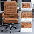 Executive Office Chair Adjustable Leather Chair High Back Swivel Office Desk - Image 7