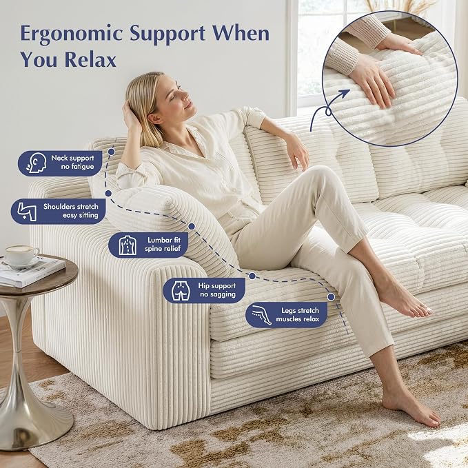 Homkdom Boneless Loveseat, Convertible Folding Sofa Bed, Pull Out Sleeper Sofa - Image 5