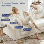 Homkdom Boneless Loveseat, Convertible Folding Sofa Bed, Pull Out Sleeper Sofa - Image 5