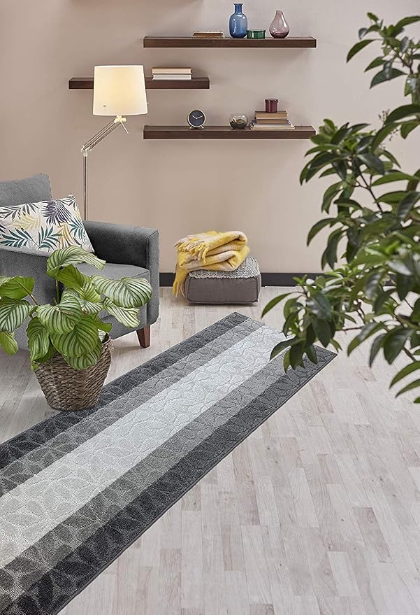 35 Ft Gray Extra Long Hallway Runner Rug, Non Slip Washable, Pet Friendly | - Image 5