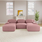 Boneless Sectional Couch, No Assembly Required, 117.3” U Shaped Modular Cloud - Image 2