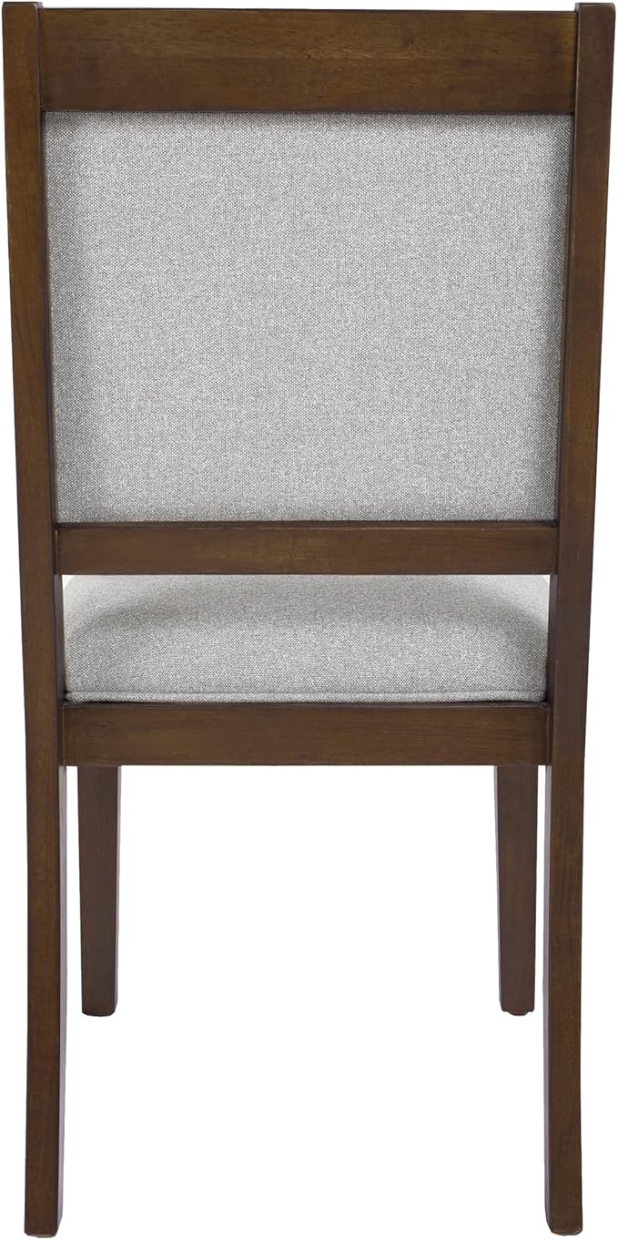 HomePop Open Back Upholstered Wood Frame Dining Chairs - Image 7