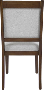 HomePop Open Back Upholstered Wood Frame Dining Chairs - Image 7