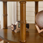 3-Tier Solid Wood Round End Table, Sofa Side Table - Image 7