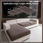 OHSIO Sectional Couch Covers, Wear Resistant Stretch Sofa Covers Washable Soft - Image 2