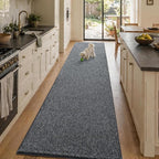 2x10 Black/White Runner Rug Washable Non-Slip by Unknown