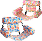 SLOOSH Inflatable Pool Floats Adult, 2 Packs Floating Lounge Chairs, Blow up by Sloosh