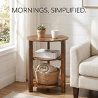Farmhouse 3-Tier Round Side Table, 17.7*21.7inch End Table - Image 6