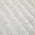 White Rabbit Striped Plush Rug 2'x3', Fluffy Shaggy Area Rug - Image 6