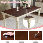 AMERLIFE 6-Piece Farmhouse Dining Table Set - Image 4
