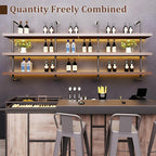 Solid Wood Wall Mounted Wine Rack, Large Bar Shelf - Image 4