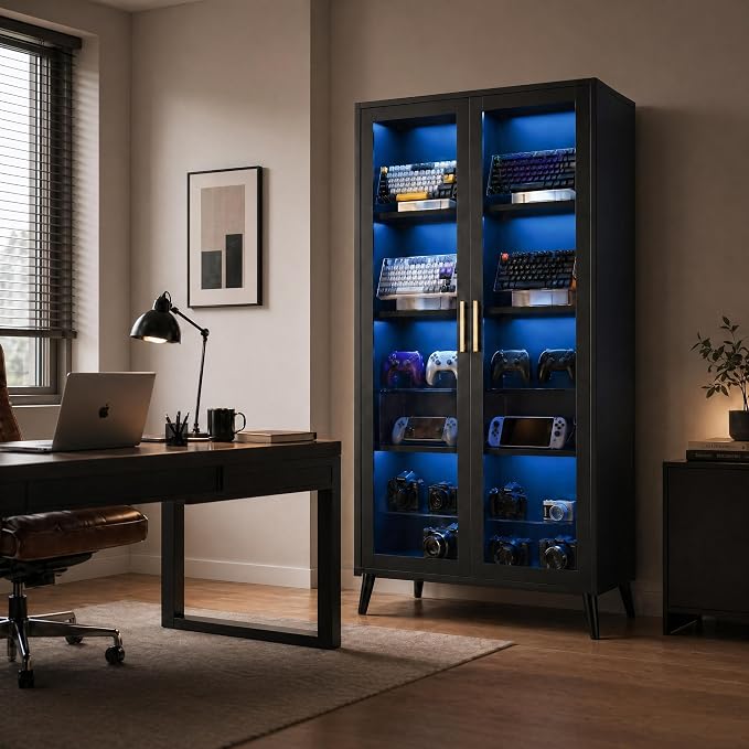 IDEALHOUSE Glass Display Cabinet - Image 8