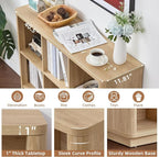 Joaxswe 9 Cube Storage Book Shelf, Modern Floor Standing 3-Tier Cubby Bookcase - Image 4