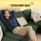 JUMMICO Sectional Couches for Living Room, U Shaped Couch - Image 4