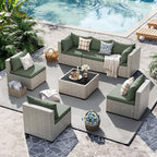 UDPATIO Outdoor Patio Furniture Set, 7-Piece PE Wicker Sectional Sofa - Image 7