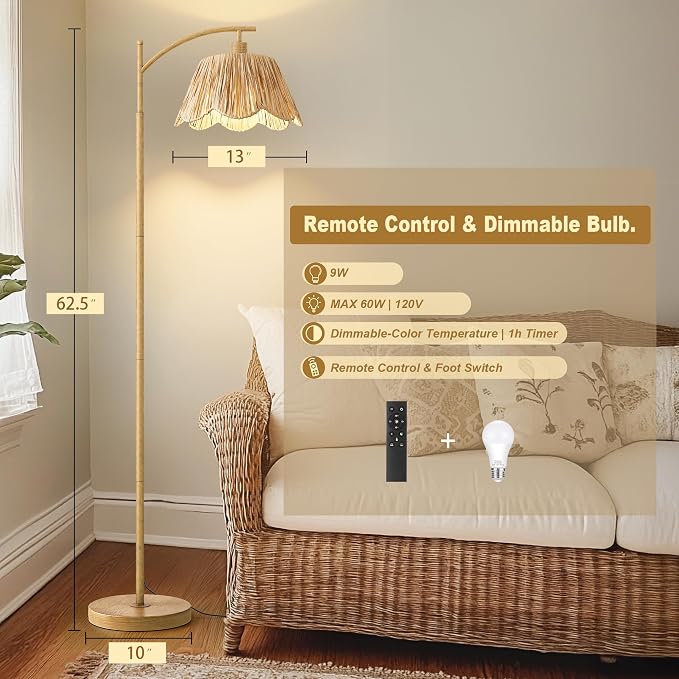 Oneach Arc Floor Lamp for Living Room - Image 4