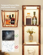 PARTPHONER Floor Lamp Glass Display Shelf - Image 5