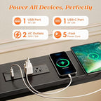SUPERJARE Sofa Table with 2 Power Outlets and USB-C Ports, 5.9 Inch Narrow - Image 5