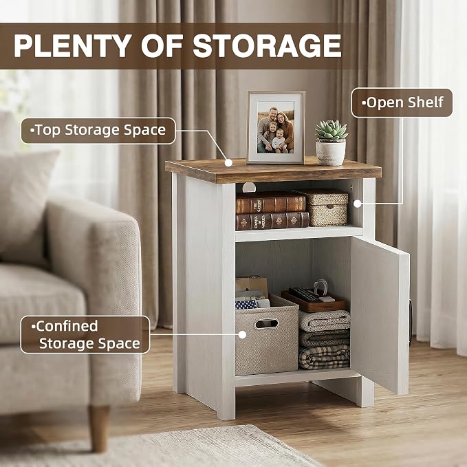 YESHOMY Farmhouse Nightstand - Image 6