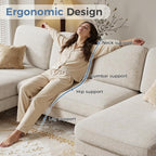DUMOS Sectional Couches for Living Room, U Shaped Couch - Image 4
