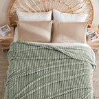 NEWCOSPLAY Fleece Ribbed Cozy Twin Blanket - Image 8