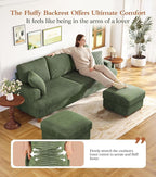 Kidirect 87in U Shaped Couch, Modular Sofa No Tool Assembly, Comfy Sectional - Image 4