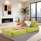 HABUTWAY Folding Sofa Bed, Convertible Sleeper Chair Bed w/Dual-Pillow & Handle - Image 4