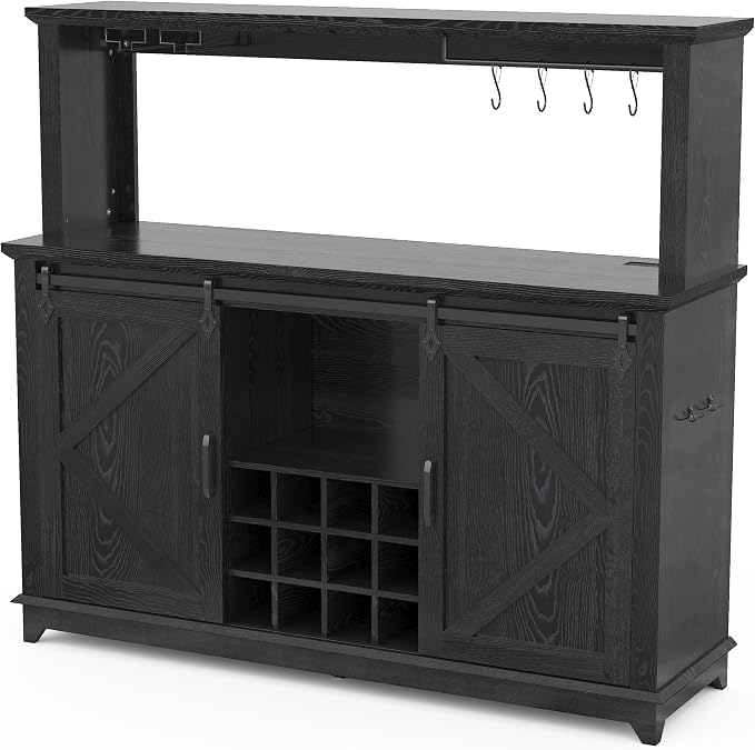 IDEALHOUSE 55" Farmhouse Coffee Bar Cabinet - Image 8
