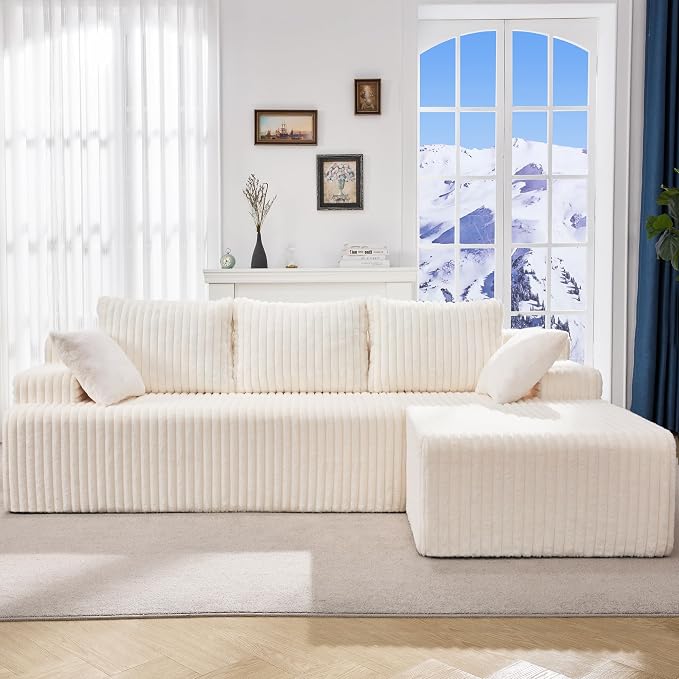 Modular Sectional Sofa Couches L-Shape Couch 3 Seat Modular Sofa Memory Foam by YourHomeDeservesMore