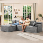 Hobestluk Modular Sectional Sofa Couches L-Shape Couch 3 Seat Modular Sofa - Image 3