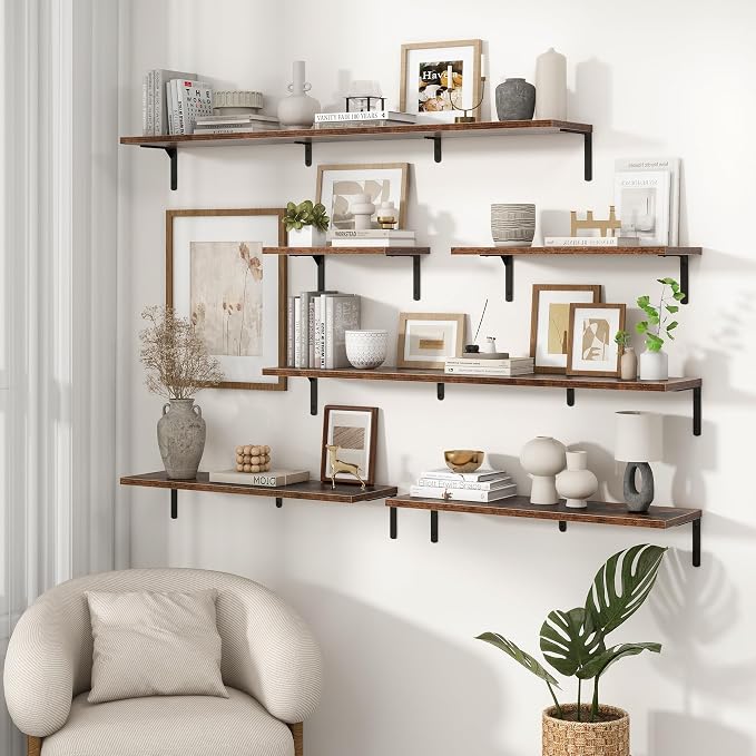 Fun Memories Deep Floating Shelves, 16W x 8D Floating Shelves Set of 2 - Image 7