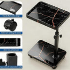 C Table End Table Adjustable Height, 360°Swivel TV Tray Table - Image 6