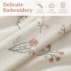 Kitchen Valances for Windows, Floral Embroidered 52x18 Inch 1 Panel | Country - Image 3