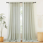 RYB HOME Extra Long Linen Curtains by RYBHOME