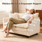 Loveseat Sofa Cloud Sofa Couch 50'', Modern Loveseats 2 Seat Couch 27" Deep Seat - Image 7