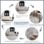 MYSKY HOME Boho Couch Cover for Dogs Washable Grey Abstract Couch Sofa - Image 5