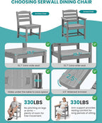 SERWALL Outdoor Dining Sets for 8, Outdoor Dining Sets for 8 Person - Image 8