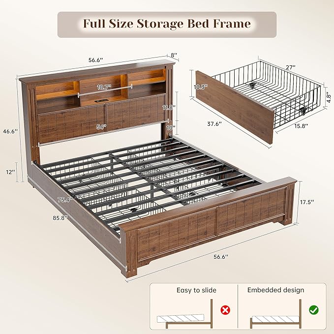 EnHomee Full Size Bed Frame - Image 2