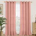 YoungsTex Dusty Rose Pink Linen Curtains 84 Inch Length by YoungsTex