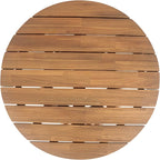 Merax Patio Outdoor Acacia Wood Round Coffee Table - Image 4