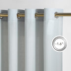 NICETOWN Light Cyan Linen Curtains - Image 2