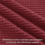 Hokway Couch Cushion Covers Christmas Wine Red Stretch Cushion Covers Sofa Seat - Image 5