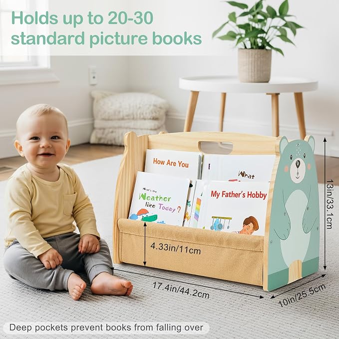 Toddler Bookshelf Double-Sided - Image 4