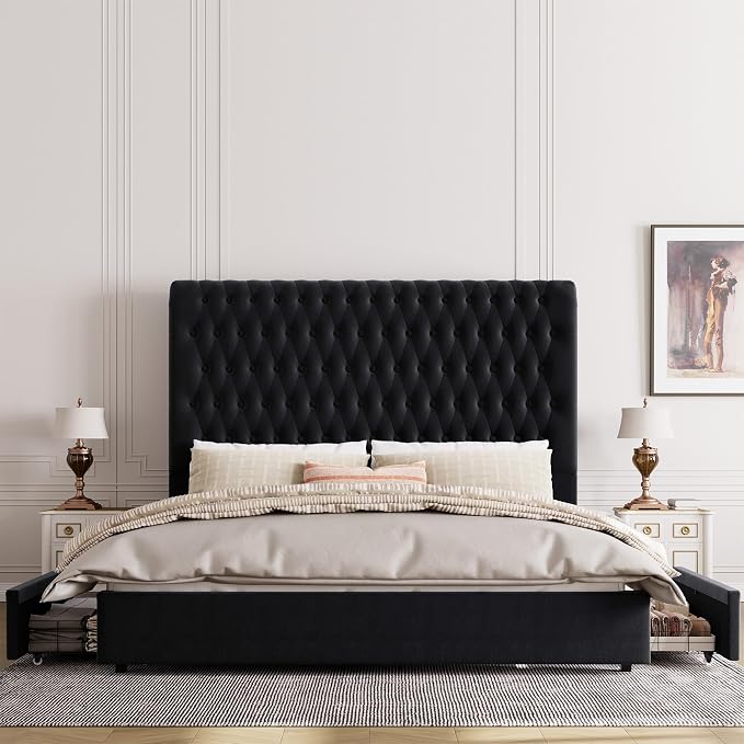 King Size Bed Frame 54" Tall Headboard - Image 7