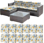 CALBODE 12 Pcs Stretch Outdoor Seat Cushion Covers, Spring Bloom | Washable by CALBODE