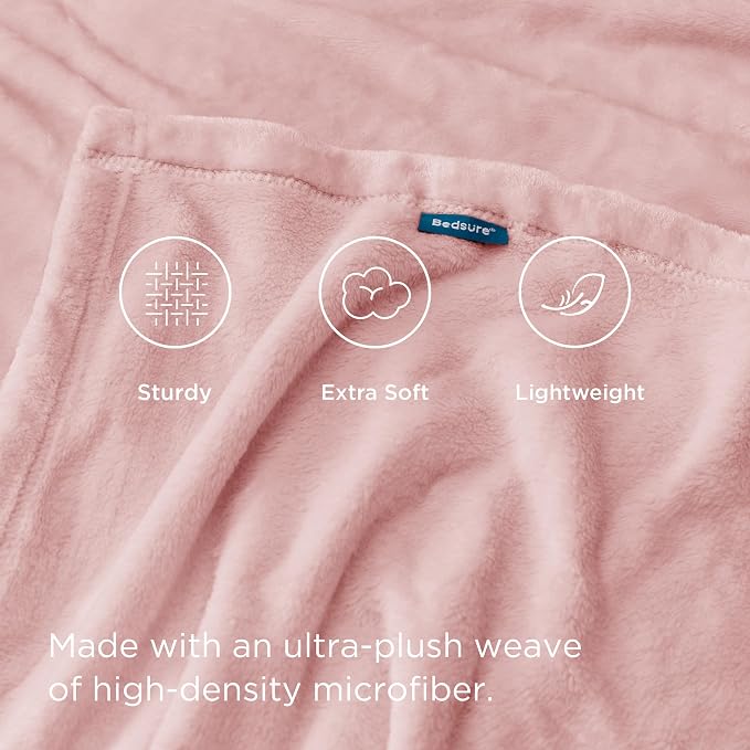 Bedsure GentleSoft Pink Throw Blanket - Image 4