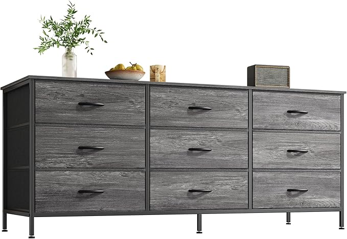 Huuger Long Dresser for Bedroom, 55 Inch TV Stand for 55, 60 Inch TV, by Huuger